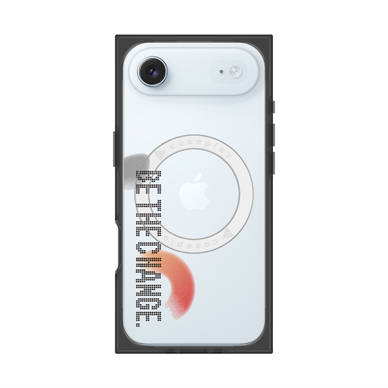 プレミアムスクエアケース with MagSafe［ オリジナル - ドットオーバーレイ - BE THE CHANGE/A ］