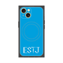 プレミアムスクエアケース with MagSafe［ オリジナル - ESTJ 幹部 - アルファベット - ブルー ］