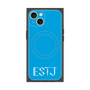 プレミアムスクエアケース with MagSafe［ オリジナル - ESTJ 幹部 - アルファベット - ブルー ］