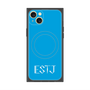 プレミアムスクエアケース with MagSafe［ オリジナル - ESTJ 幹部 - アルファベット - ブルー ］