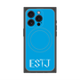 プレミアムスクエアケース with MagSafe［ オリジナル - ESTJ 幹部 - アルファベット - ブルー ］