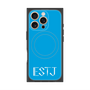 プレミアムスクエアケース with MagSafe［ オリジナル - ESTJ 幹部 - アルファベット - ブルー ］