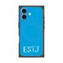 プレミアムスクエアケース with MagSafe［ オリジナル - ESTJ 幹部 - アルファベット - ブルー ］