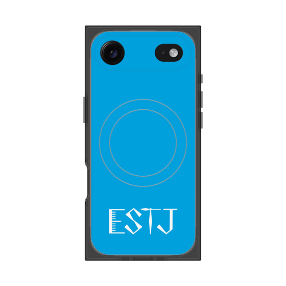 プレミアムスクエアケース with MagSafe［ オリジナル - ESTJ 幹部 - アルファベット - ブルー ］