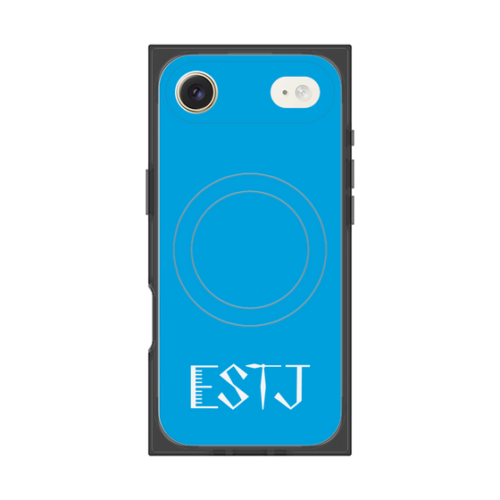 プレミアムスクエアケース with MagSafe［ オリジナル - ESTJ 幹部 - アルファベット - ブルー ］