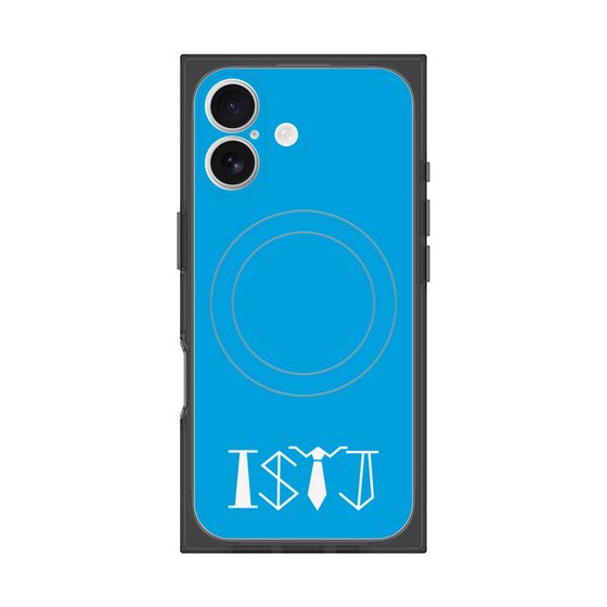 プレミアムスクエアケース with MagSafe［ オリジナル - ISTJ 管理者 - アルファベット - ブルー ］