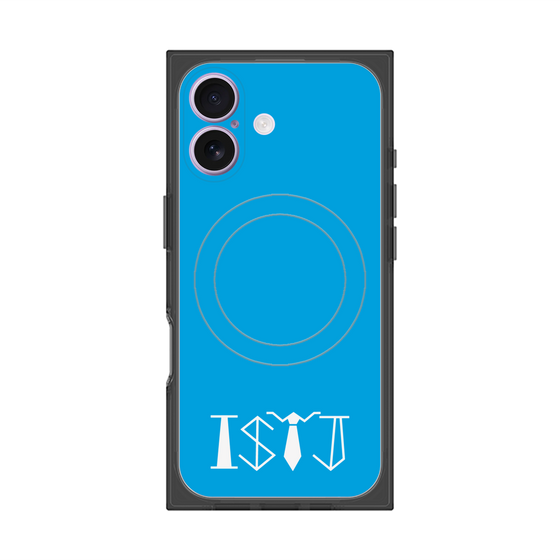 プレミアムスクエアケース with MagSafe［ オリジナル - ISTJ 管理者 - アルファベット - ブルー ］