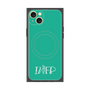 プレミアムスクエアケース with MagSafe［ オリジナル - INFP 仲介者 - アルファベット - グリーン ］