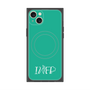 プレミアムスクエアケース with MagSafe［ オリジナル - INFP 仲介者 - アルファベット - グリーン ］