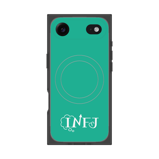プレミアムスクエアケース with MagSafe［ オリジナル - INFJ 提唱者 - アルファベット - グリーン ］