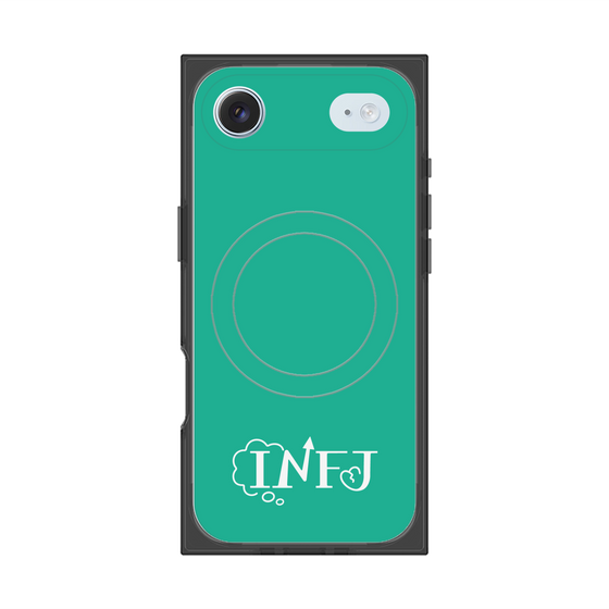 プレミアムスクエアケース with MagSafe［ オリジナル - INFJ 提唱者 - アルファベット - グリーン ］