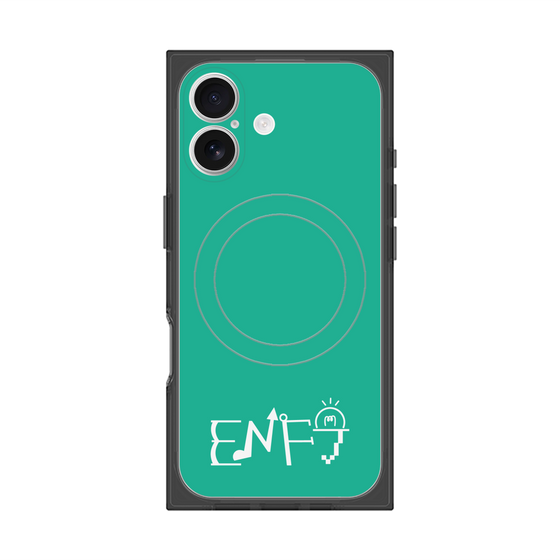 プレミアムスクエアケース with MagSafe［ オリジナル - ENFJ 主人公 - アルファベット - グリーン ］