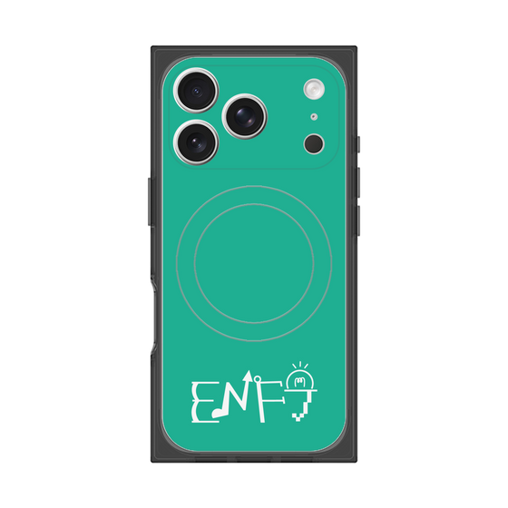 プレミアムスクエアケース with MagSafe［ オリジナル - ENFJ 主人公 - アルファベット - グリーン ］
