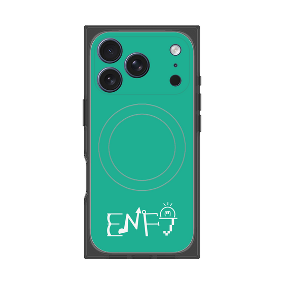 プレミアムスクエアケース with MagSafe［ オリジナル - ENFJ 主人公 - アルファベット - グリーン ］