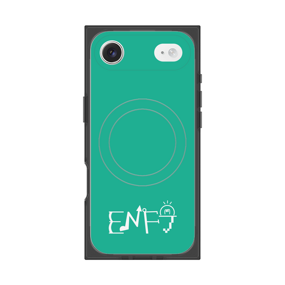 プレミアムスクエアケース with MagSafe［ オリジナル - ENFJ 主人公 - アルファベット - グリーン ］