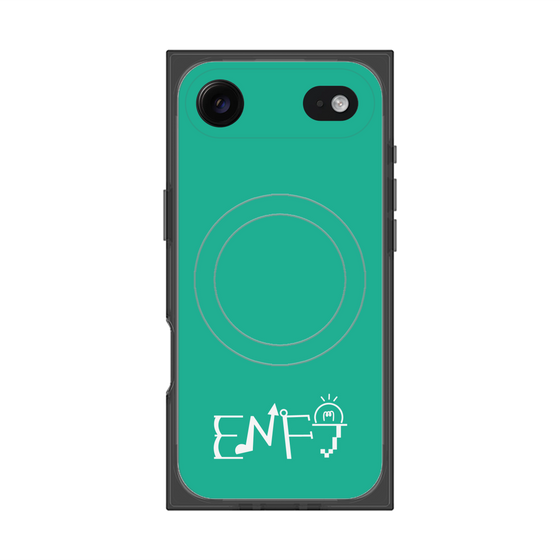 プレミアムスクエアケース with MagSafe［ オリジナル - ENFJ 主人公 - アルファベット - グリーン ］
