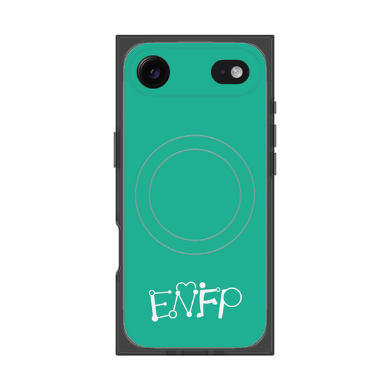 プレミアムスクエアケース with MagSafe［ オリジナル - ENFP 運動家 - アルファベット - グリーン ］