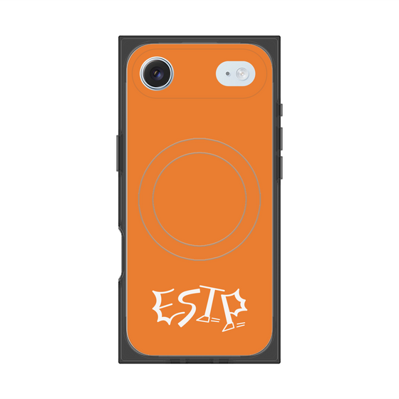 プレミアムスクエアケース with MagSafe［ オリジナル - ESTP 起業家 - アルファベット - オレンジ ］