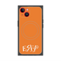 プレミアムスクエアケース with MagSafe［ オリジナル - ESFP エンターテイナー - アルファベット - オレンジ ］