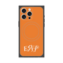 プレミアムスクエアケース with MagSafe［ オリジナル - ESFP エンターテイナー - アルファベット - オレンジ ］