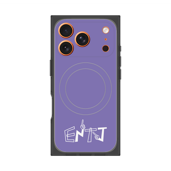 プレミアムスクエアケース with MagSafe［ オリジナル - ENTJ 指揮官 - アルファベット - パープル ］