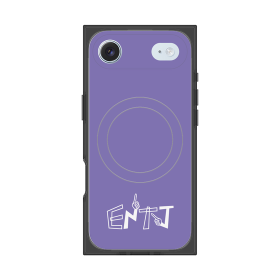 プレミアムスクエアケース with MagSafe［ オリジナル - ENTJ 指揮官 - アルファベット - パープル ］