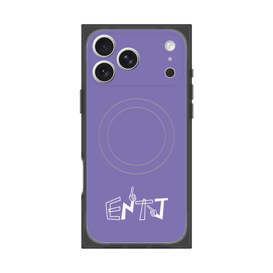 プレミアムスクエアケース with MagSafe［ オリジナル - ENTJ 指揮官 - アルファベット - パープル ］