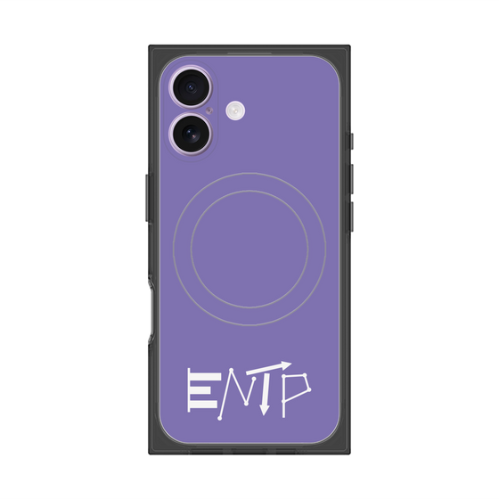プレミアムスクエアケース with MagSafe［ オリジナル - ENTP 討論者 - アルファベット - パープル ］