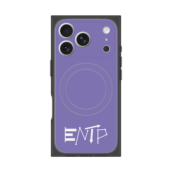 プレミアムスクエアケース with MagSafe［ オリジナル - ENTP 討論者 - アルファベット - パープル ］