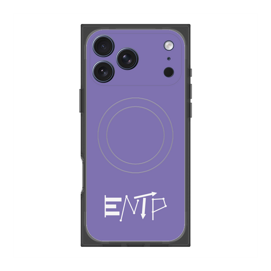 プレミアムスクエアケース with MagSafe［ オリジナル - ENTP 討論者 - アルファベット - パープル ］