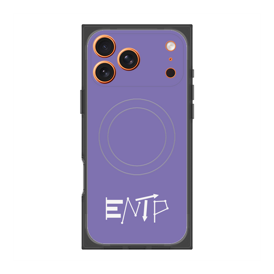 プレミアムスクエアケース with MagSafe［ オリジナル - ENTP 討論者 - アルファベット - パープル ］