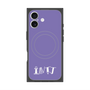 プレミアムスクエアケース with MagSafe［ オリジナル - INTJ 建築家 - アルファベット - パープル ］