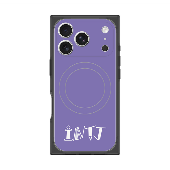 プレミアムスクエアケース with MagSafe［ オリジナル - INTJ 建築家 - アルファベット - パープル ］