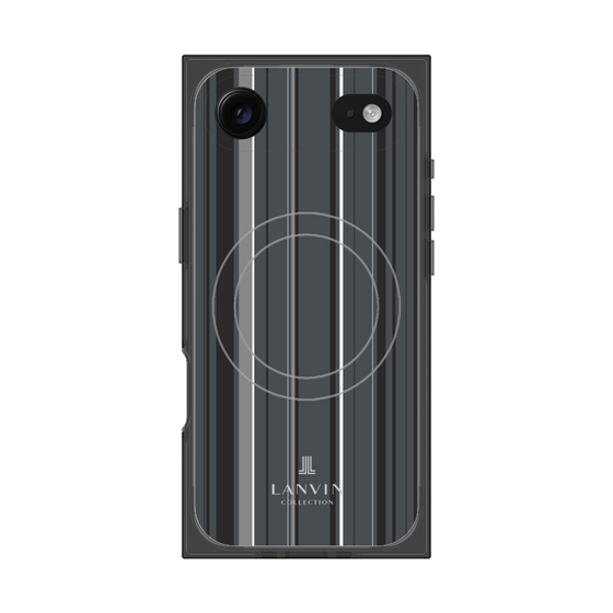 プレミアムスクエアケース with MagSafe［ LANVIN COLLECTION - ストライプ - グレー ］