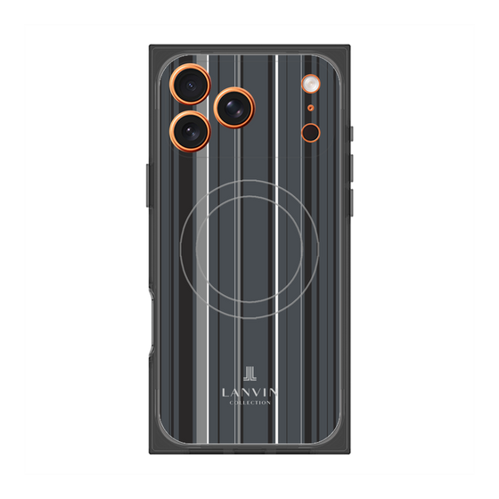 プレミアムスクエアケース with MagSafe［ LANVIN COLLECTION - ストライプ - グレー ］