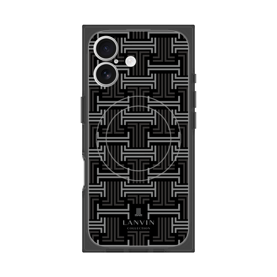 プレミアムスクエアケース with MagSafe［ LANVIN COLLECTION - モノグラム - 黒 ］