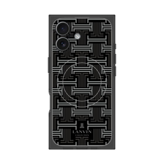 プレミアムスクエアケース with MagSafe［ LANVIN COLLECTION - モノグラム - 黒 ］