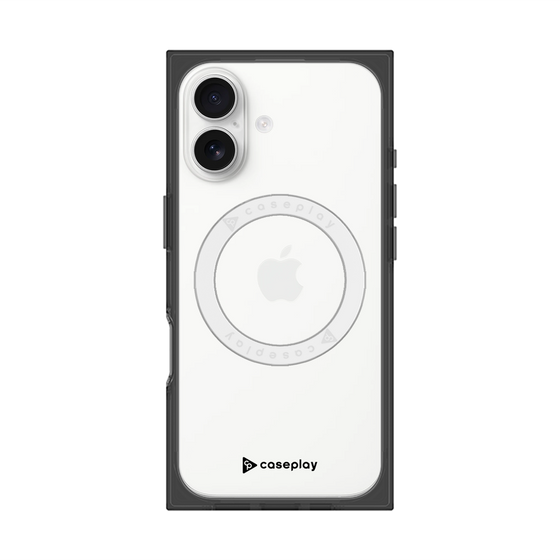 プレミアムスクエアケース with MagSafe［ オリジナル - caseplayロゴ - ブラック/A ］