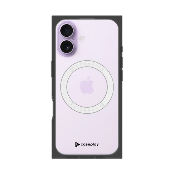 プレミアムスクエアケース with MagSafe［ オリジナル - caseplayロゴ - ブラック/A ］