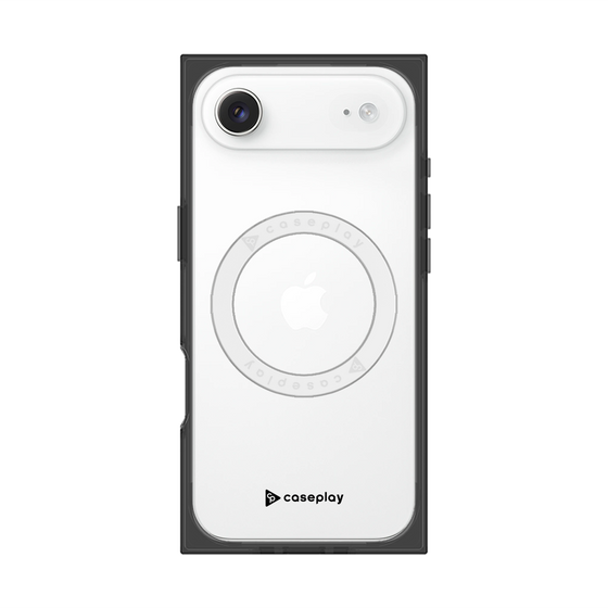 プレミアムスクエアケース with MagSafe［ オリジナル - caseplayロゴ - ブラック/A ］
