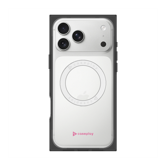 プレミアムスクエアケース with MagSafe［ オリジナル - caseplayロゴ - ピンク/A ］