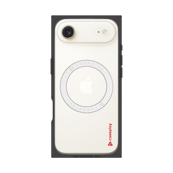 プレミアムスクエアケース with MagSafe［ オリジナル - caseplayロゴ - レッド/B ］
