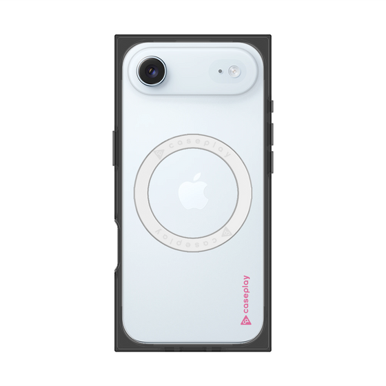 プレミアムスクエアケース with MagSafe［ オリジナル - caseplayロゴ - ピンク/B ］