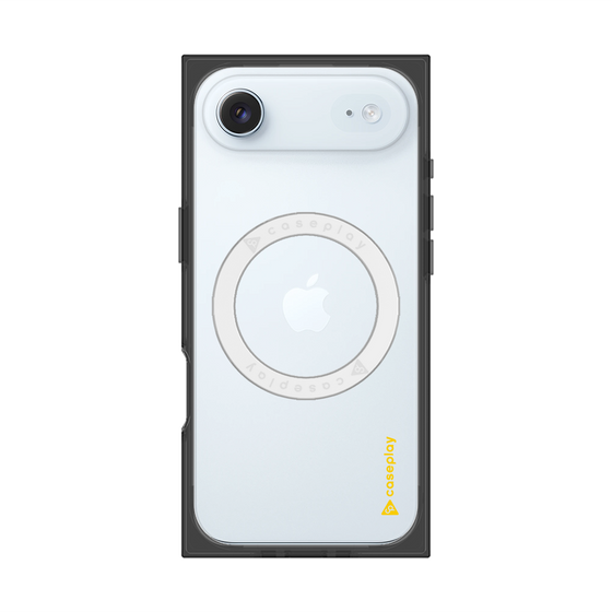 プレミアムスクエアケース with MagSafe［ オリジナル - caseplayロゴ - イエロー/B ］