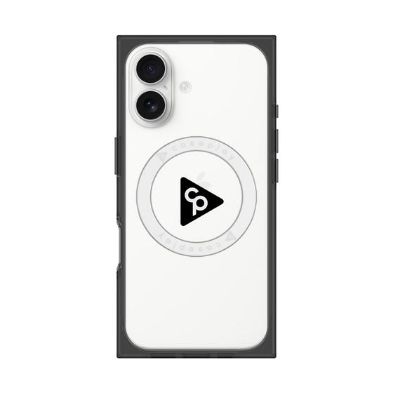 プレミアムスクエアケース with MagSafe［ オリジナル - caseplayロゴ - ブラック/C ］