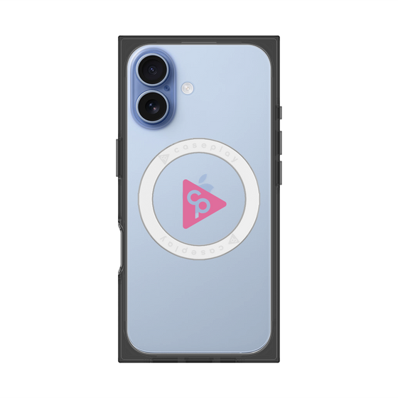 プレミアムスクエアケース with MagSafe［ オリジナル - caseplayロゴ - ピンク/C ］