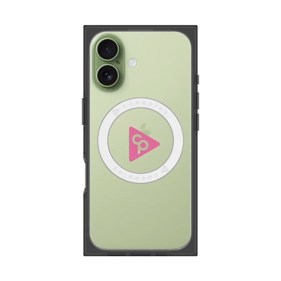 プレミアムスクエアケース with MagSafe［ オリジナル - caseplayロゴ - ピンク/C ］