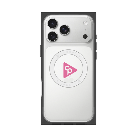 プレミアムスクエアケース with MagSafe［ オリジナル - caseplayロゴ - ピンク/C ］