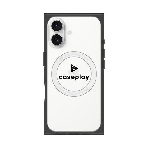 プレミアムスクエアケース with MagSafe［ オリジナル - caseplayロゴ - ブラック/D ］