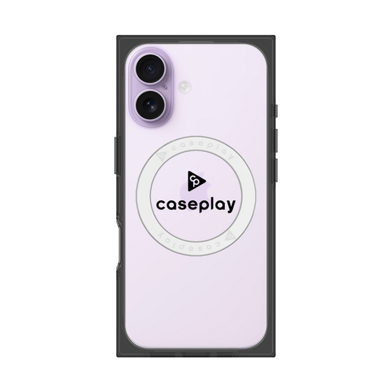 プレミアムスクエアケース with MagSafe［ オリジナル - caseplayロゴ - ブラック/D ］